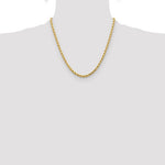 画像をギャラリービューアに読み込む, 10k Yellow Gold 4.25mm Diamond Cut Rope Bracelet Anklet Choker Necklace Pendant Chain

