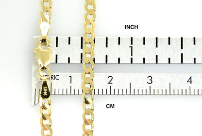14k yellow gold 2.9mm beveled curb link bracelet anklet choker necklace pendant chain