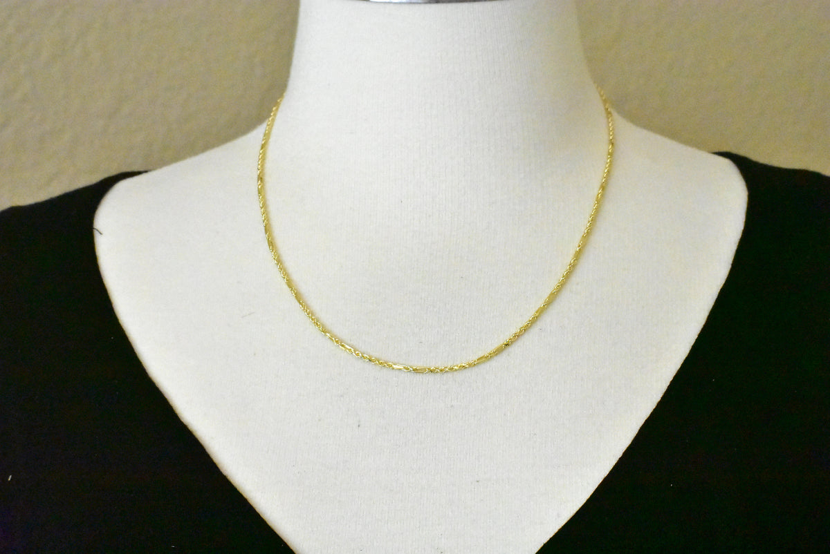 14k yellow gold 2.25mm diamond cut milano rope bracelet anklet necklace pendant chain