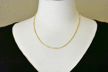 14k yellow gold 2.25mm diamond cut milano rope bracelet anklet necklace pendant chain