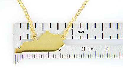 14k gold or sterling silver kentucky ky state name necklace personalized monogram