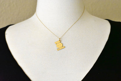 14k 10k yellow white gold sterling silver stacked number name pendant charm custom made personalized