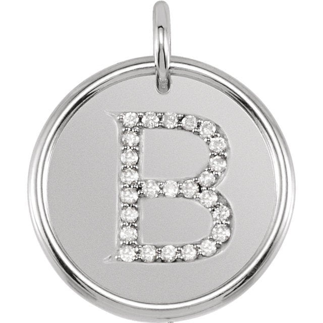 14k yellow rose white gold genuine diamond uppercase letter b initial alphabet pendant charm custom made to order personalized engraved
