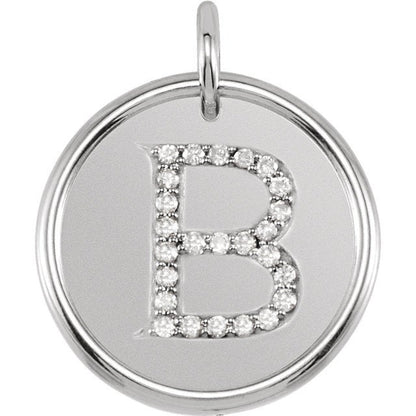 14k yellow rose white gold genuine diamond uppercase letter b initial alphabet pendant charm custom made to order personalized engraved
