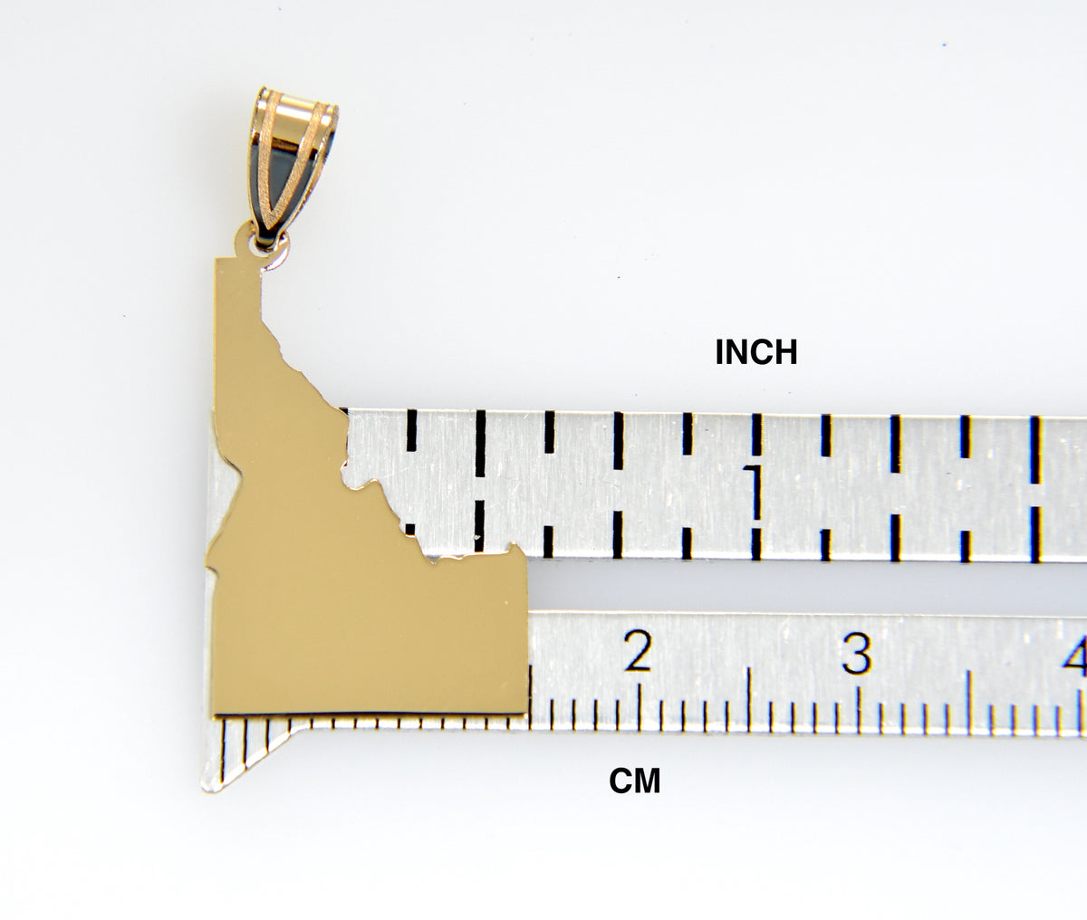 14k gold or sterling silver idaho id state map pendant charm personalized monogram
