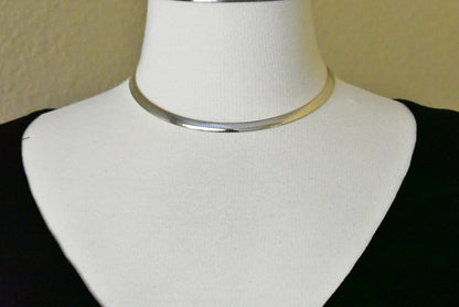 sterling silver gold plated reversible 5.75mm omega cubetto necklace chain