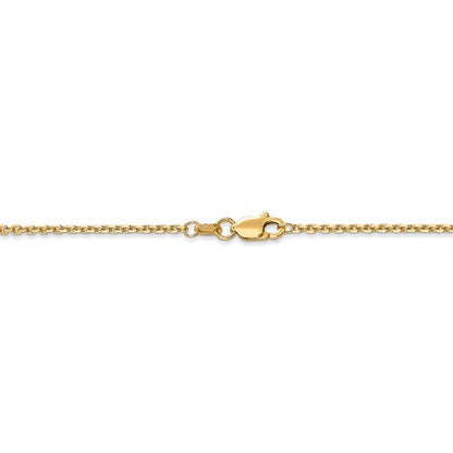 14k yellow gold 1.45mm diamond cut cable bracelet anklet choker necklace pendant chain