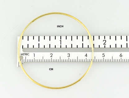 14k yellow gold extra large endless round hoop earrings 45mm x 1.25mm
