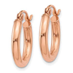 Charger l&#39;image dans la galerie, 14K Rose Gold Classic Round Hoop Earrings 17mm x 2.5mm
