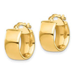Load image into Gallery viewer, 14k Yellow Gold Round Square Tube Hoop Earrings 14mm x 7mm
