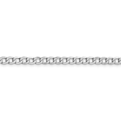 14k white gold 4.3mm curb bracelet anklet choker necklace pendant chain