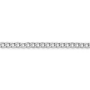 14K White Gold 4.3mm Curb Bracelet Anklet Choker Necklace Pendant Chain