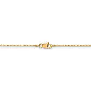14K Yellow Gold 1mm Box Bracelet Anklet Choker Necklace Pendant Chain