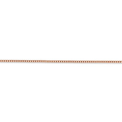 14k rose gold 1.3mm box link bracelet anklet choker necklace pendant chain
