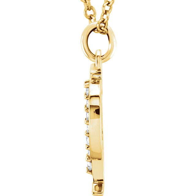 14k yellow rose white gold .04 ctw diamond tiny petite lowercase letter p initial alphabet pendant charm necklace