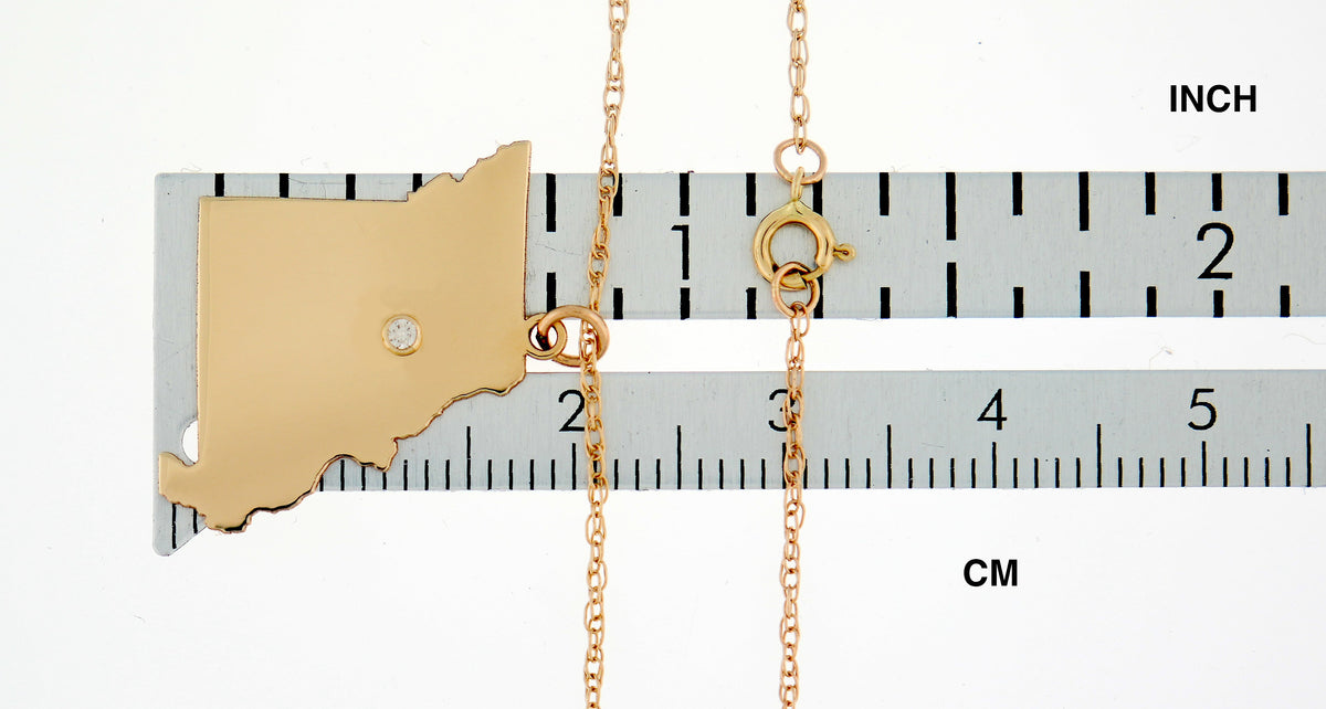 14k 10k yellow rose white gold diamond silver missouri mo state map personalized city necklace