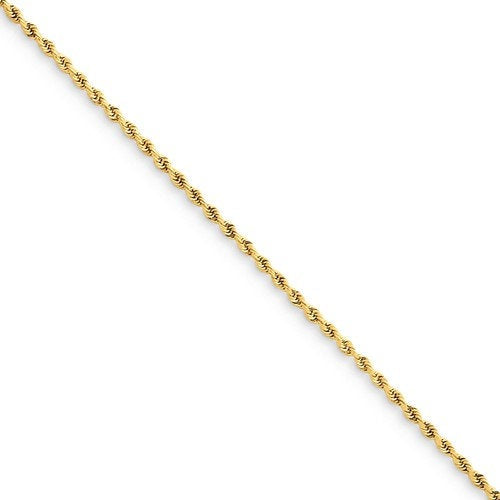 14K Yellow Gold 1.50mm Diamond Cut Rope Bracelet Anklet Choker Necklace Pendant Chain