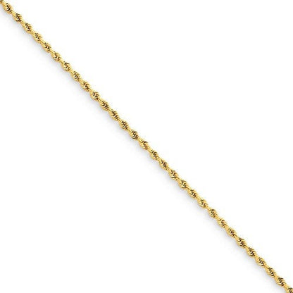 14k yellow gold 1.50mm diamond cut rope bracelet anklet choker necklace pendant chain