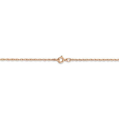 14k rose gold 0.8mm rope necklace choker pendant chain