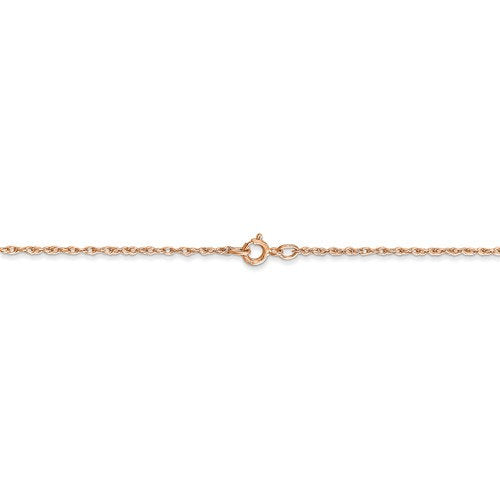 14k rose gold 0.8mm rope necklace choker pendant chain