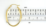 이미지를 갤러리 뷰어에 로드 , 14k Yellow Gold Classic Polished Oval Hoop Earrings 29mm x 21mm x 3mm
