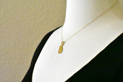 14k gold or sterling silver georgia ga state map pendant charm personalized monogram