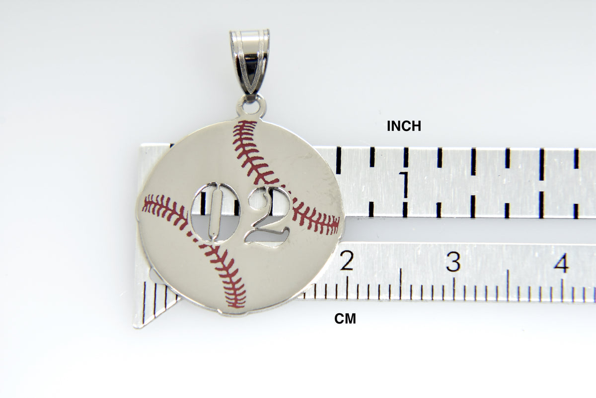 14k 10k gold sterling silver baseball personalized pendant charm