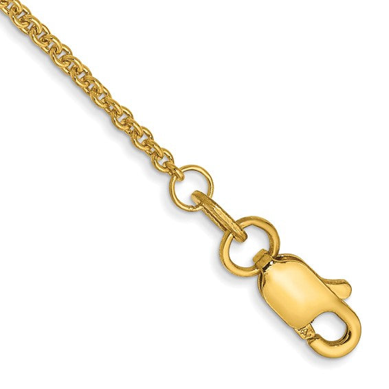 14k yellow gold 1.5mm cable bracelet anklet choker necklace pendant chain