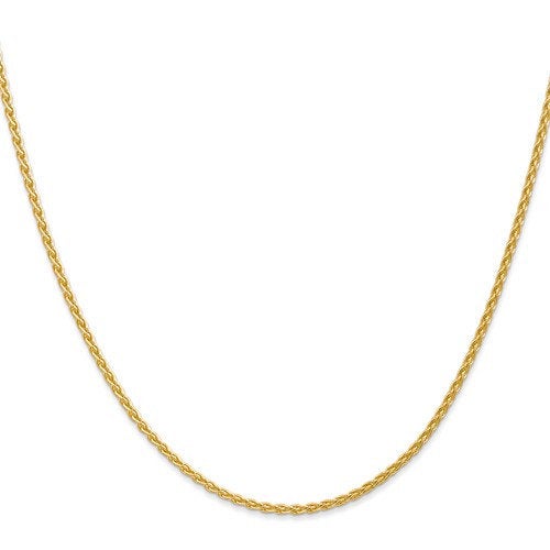 14k yellow gold 1.75mm parisian wheat bracelet anklet choker necklace pendant chain