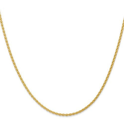 14k yellow gold 1.75mm parisian wheat bracelet anklet choker necklace pendant chain