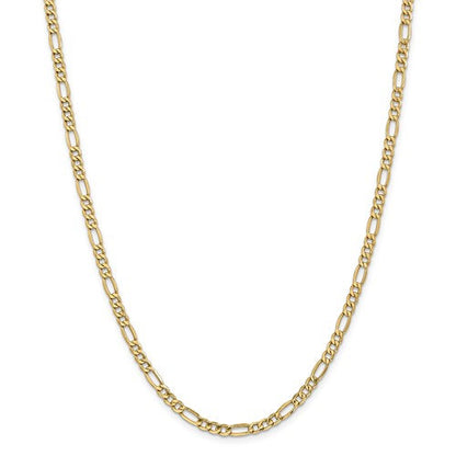 14k yellow gold 4.75mm lightweight figaro bracelet anklet choker necklace chain
