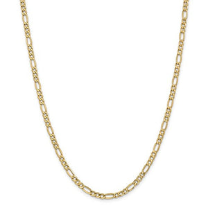 14K Yellow Gold 4.75mm Lightweight Figaro Bracelet Anklet Choker Necklace Chain