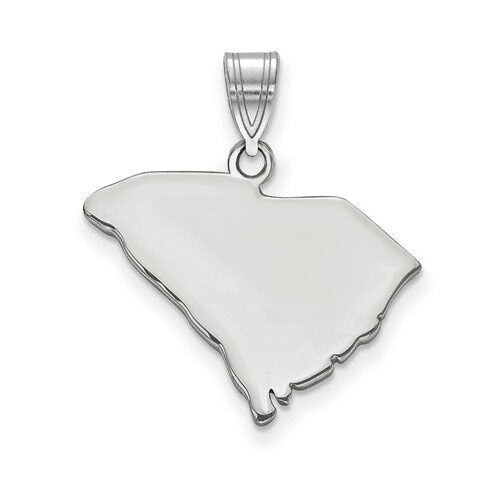 14k gold or sterling silver south carolina sc state map pendant charm personalized monogram