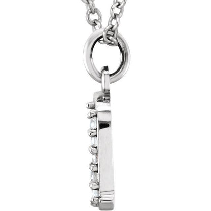 14k yellow rose white gold .04 ctw diamond tiny petite lowercase letter l initial alphabet pendant charm necklace