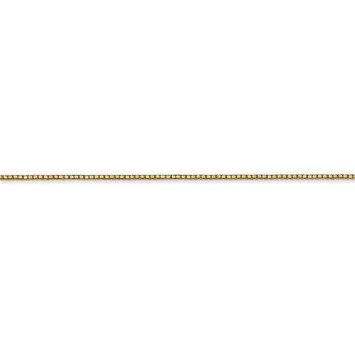 14K Yellow Gold 0.90mm Box Bracelet Anklet Choker Necklace Pendant Chain Lobster Clasp