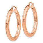 Load image into Gallery viewer, 14K Rose Gold Classic Round Hoop Earrings 35mm x 4mm
