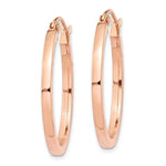 Load image into Gallery viewer, 14K Rose Gold Classic Square Tube Round Hoop Earrings 25mm x 2mm

