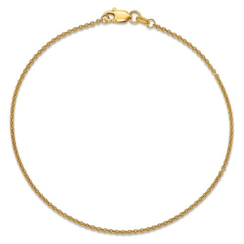 14k yellow gold 1.5mm cable bracelet anklet choker necklace pendant chain