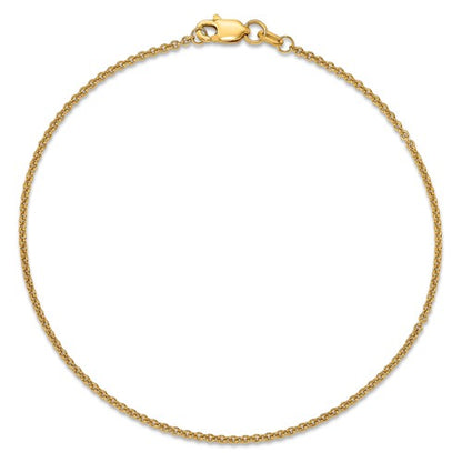 14k yellow gold 1.5mm cable bracelet anklet choker necklace pendant chain