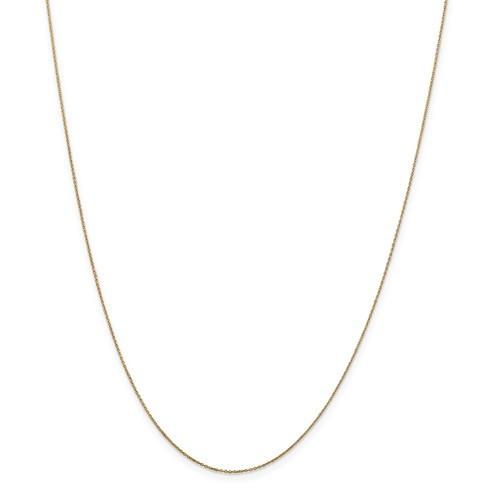 14k yellow gold 0.6mm diamond cut cable layering bracelet anklet choker necklace pendant chain