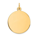 Load image into Gallery viewer, 10k Yellow Gold 18mm Round Circle Disc Pendant Charm Personalized Monogram Engraved
