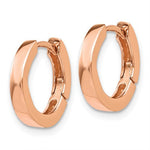 Lade das Bild in den Galerie-Viewer, 14K Rose Gold Classic Hinged Hoop Huggie Earrings
