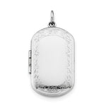 Load image into Gallery viewer, Sterling Silver Celtic Border Rectangle Photo Locket Pendant Charm Engraved Personalized Monogram
