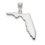 Afbeelding in Gallery-weergave laden, 14K Gold or Sterling Silver Florida FL State Map Pendant Charm Personalized Monogram
