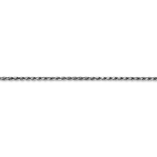 10k white gold 1.70mm polished diamond cut rope bracelet anklet choker necklace chain