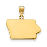 Charger l&#39;image dans la galerie, 14K Gold or Sterling Silver Iowa IA State Map Pendant Charm Personalized Monogram
