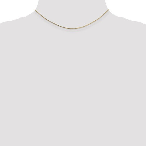 14k yellow gold 0.7mm box bracelet anklet choker necklace pendant chain