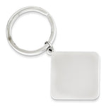 Kép betöltése a galériamegjelenítőbe: Engravable Sterling Silver Square Key Holder Ring Keychain Personalized Engraved Monogram

