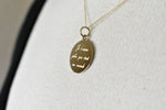 Load image into Gallery viewer, 10K Yellow Gold 18mm Round Disc Pendant Charm Personalized Monogram Engraved
