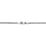 Load image into Gallery viewer, 10k White Gold 1.70mm Polished Diamond Cut Rope Bracelet Anklet Choker Necklace Chain
